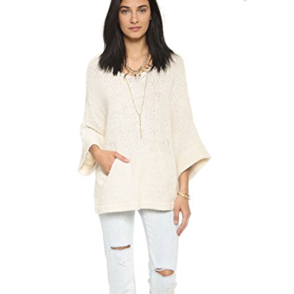 Free People You Found Me Slouchy Sweater in Ivory